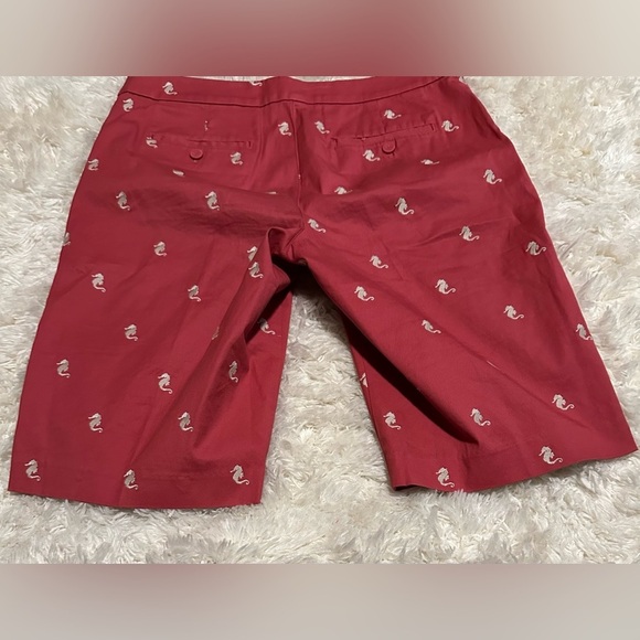 Talbots Women’s Size 8 Stylish Red With Seahorses Shorts EUC - Picture 7 of 7